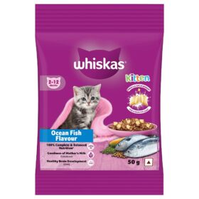 WHISKAS® Kitten Dry Food (2-12 month), Ocean Fish with Milk 3kg